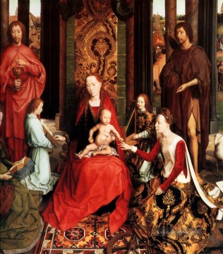 st francis borgia helping a dying impenitent Ölbilder verkaufen - Heirat von St Catherine Niederländische Hans Memling